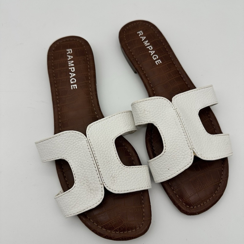 NEW Rampage Silver H-Band Ophelia Flat Sandals‎ 8.5 M